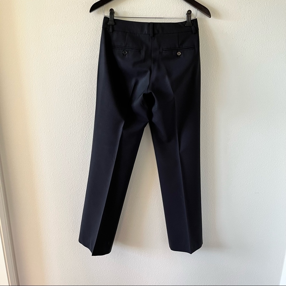 Theory, Navy, Crepe, Wide Leg Suit Slacks, Size 0 - image 4